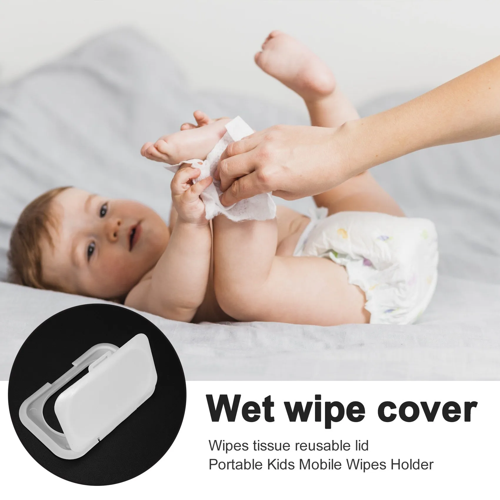 The New 10Pcs Reusable Baby Wipes Lid Baby Wet Wipes Cover Tissues Box Wet Paper Lid