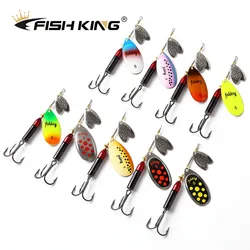 FISHKING Double Metal Spoon Fishing Lure Spoon Crankbaits Fishing Wobblers Pike Crochet Kit Artificial Bait