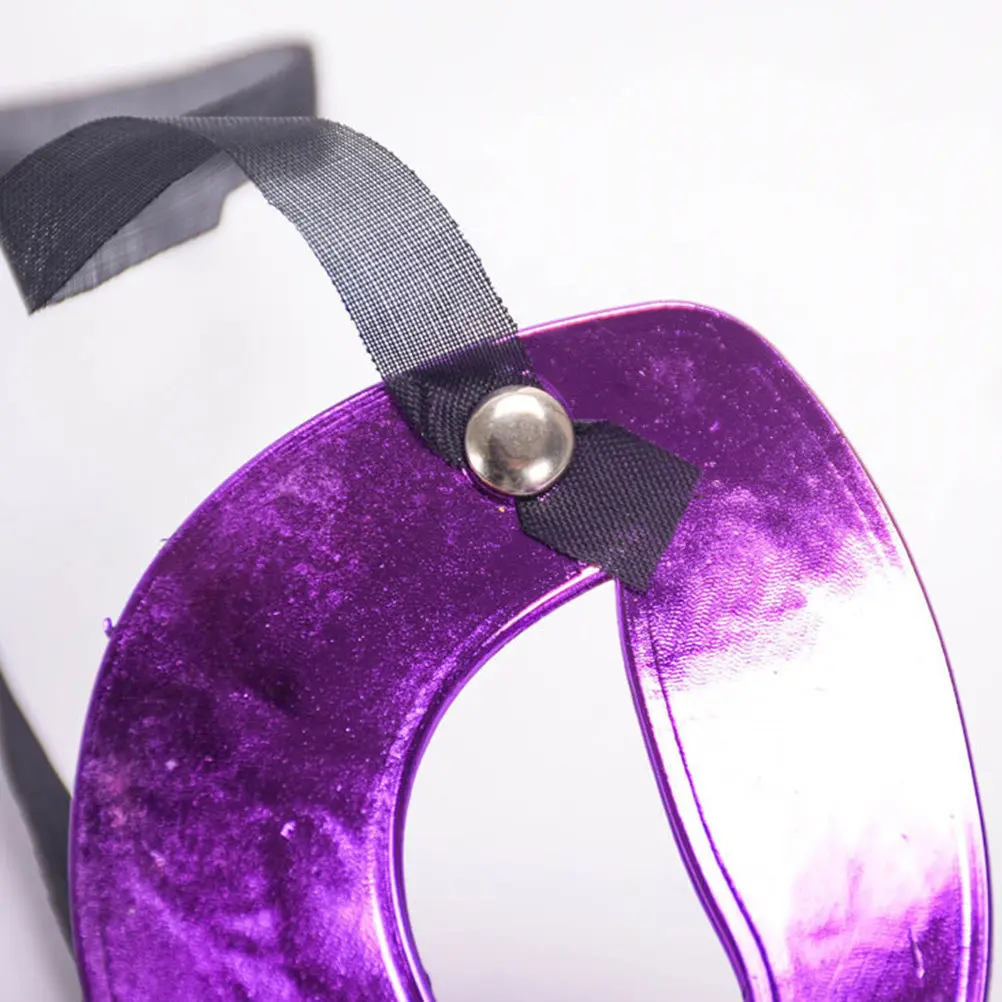 Gold Powder Purple Shining Eye Mask Plastic Material for Halloween Carnival Party Performance Halloween Eye Masks