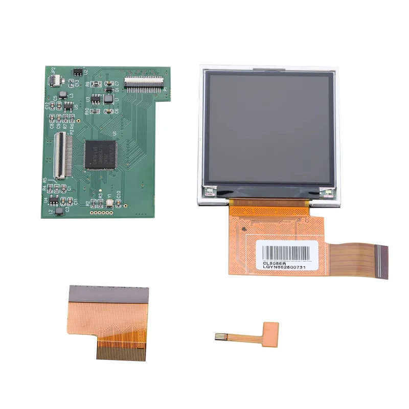 Full Set High Brightness Backlight IPS LCD Screen Replacement with Adapter Board for Game Boy Color Mod Kit Display Part