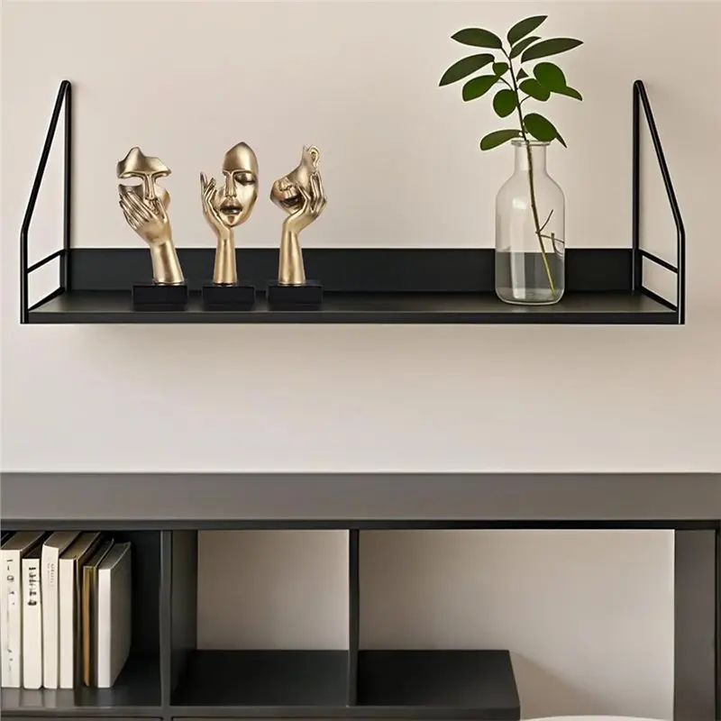 Handmade Gift 3 PCS Face Statue,Golden Black Abstract Art Sculpture Desktop Home Ornament Decoration Handicraft