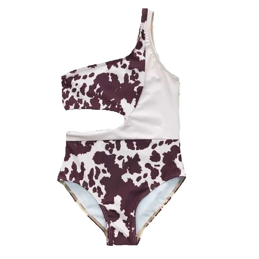

Baby Girls Summer Swim Cow Print One-Piece Swimsuit Cute Animal Pattern Infant Pool Suit Baby Girl's Summer Beachwear