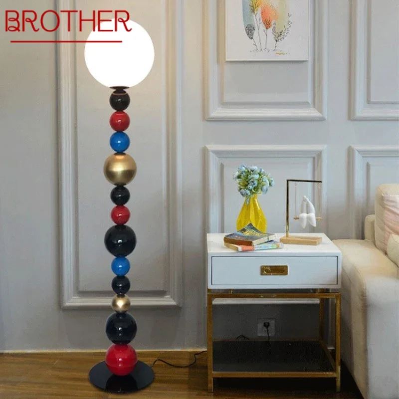 

BROTHER Modern Colour Floor Lamps Designer Creativity Sphere Living Rooms Bedrooms Sample room Minimalist art Lighting Fixtures