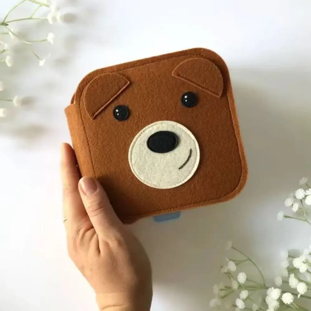

Label Stereo Book Bear Baby Cloth Book Parent-child Interactive Kids Cloth Book Cartoon Soft Puzzle Cloth Book Birthday Gifts