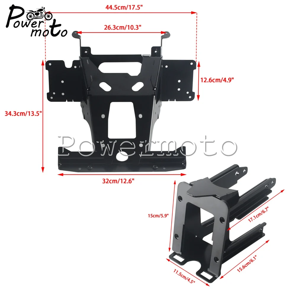 Front Inner Fairing Radio Mount Bracket Heavy Duty Steel Black Powder Coated For Harley Touring Road Glide CVO Road Glide 15-23