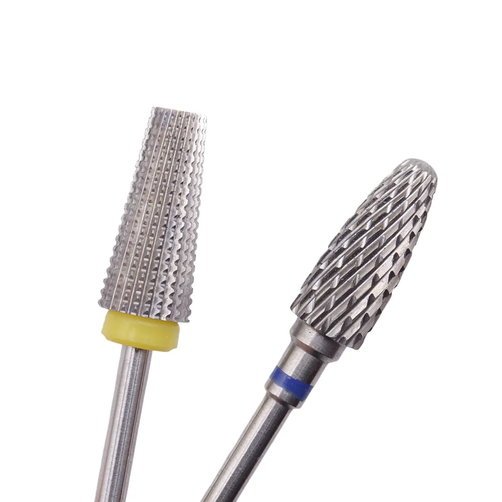 1개 전문가용 원뿔형 네일 드릴 비트 카바이드 3/32인치 밀링 커터 매니큐어용 로터리 버 전동 드릴 액세서리 도구