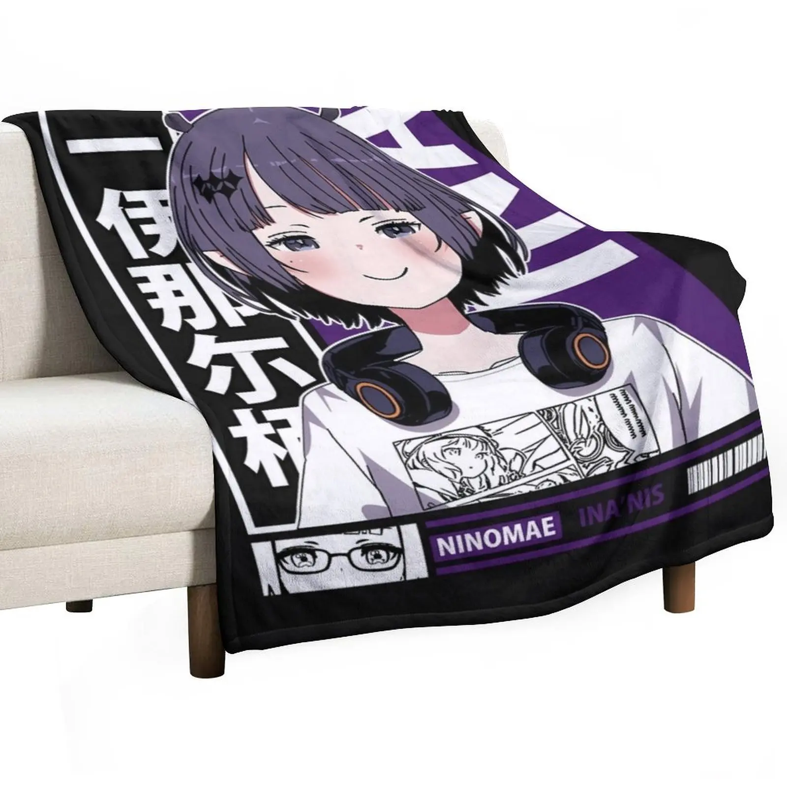 

Ninomae Inanis Ina Smug Throw Blanket Luxury Thicken christmas gifts heavy to sleep Luxury Brand Blankets