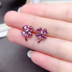 Alexandrite Stud Earrings High Clarity Super Good Color Main Stone Size Heart 4×4mm Inlaid with sterling silver 925