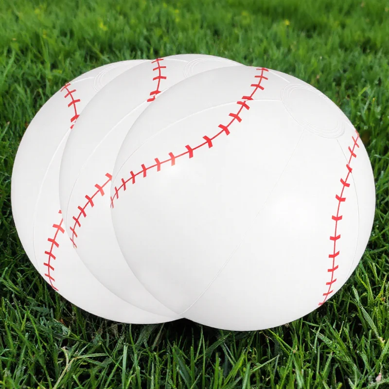 Palloni da spiaggia in PVC divertenti per piscina per bambini da baseball gonfiabile da 3 pezzi