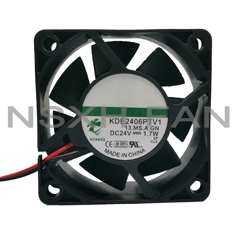 Ventilador do inversor do servidor, KDE2406PTV1.MSISS. GN, 60x60x25mm, 24V 1,7 W