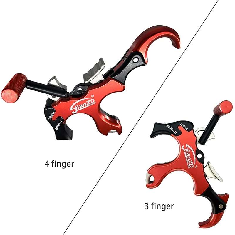 Imagem -03 - Jianzd-bow Aid Composto para Arco e Flecha Thumb Release Aids Release Aid Hand Held Grip ou Dedo