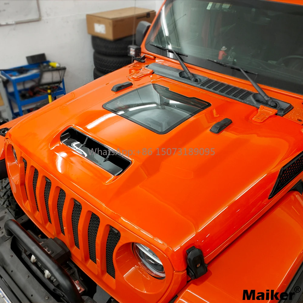 

Replacement Hood Vented Heat Dispersion for 2018-2024 Jeep Wrangler JL JLU 2020-2024 Gladiator JT 2/4 Door