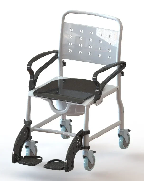 

Plastic 4 in 1 Folding Portable Commode Chair Wheel Chair Bath Chair
