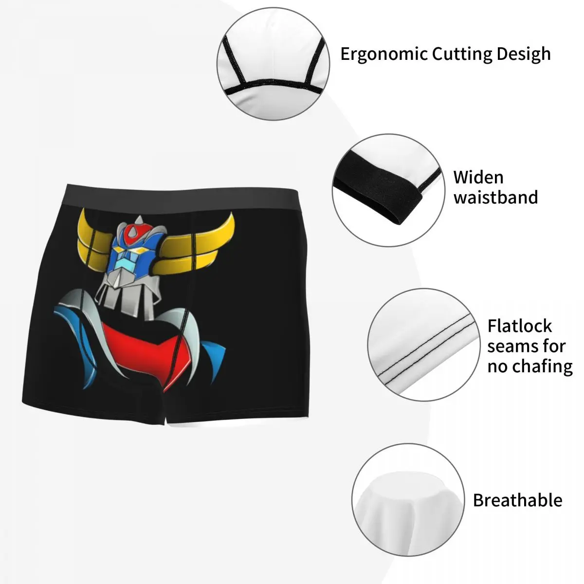 Custom Goldorak Ufo Robot Grendizer Boxers Shorts Mens Briefs Underwear Cool Underpants