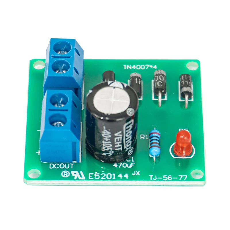 IN4007 Brückengleichrichter AC zu DC Stromumwandlung Elektronischer Vollwellengleichrichter-Leiterplatten-Kit