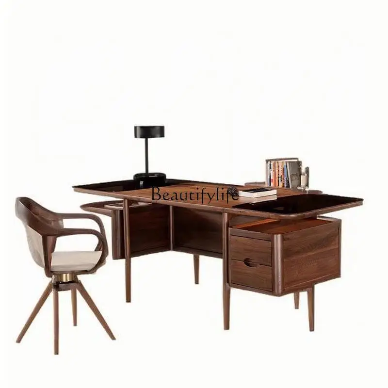 Mesa de computador para estudo de escritório, organizador moderno para jogos executivos, armazenamento de madeira, móveis para computador