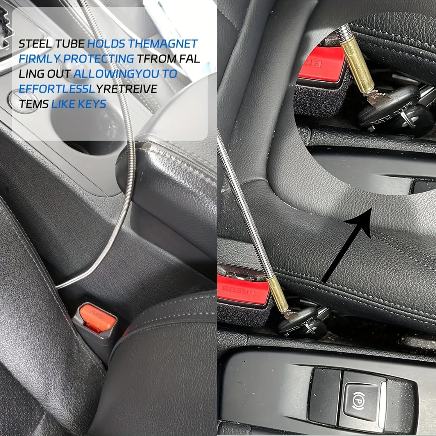 Flexible Magnetic Pickup Tool Bendable Snake Pickup Bendable Suction Bar for Locate Falling Objects Reach Sink Drains Pick Up