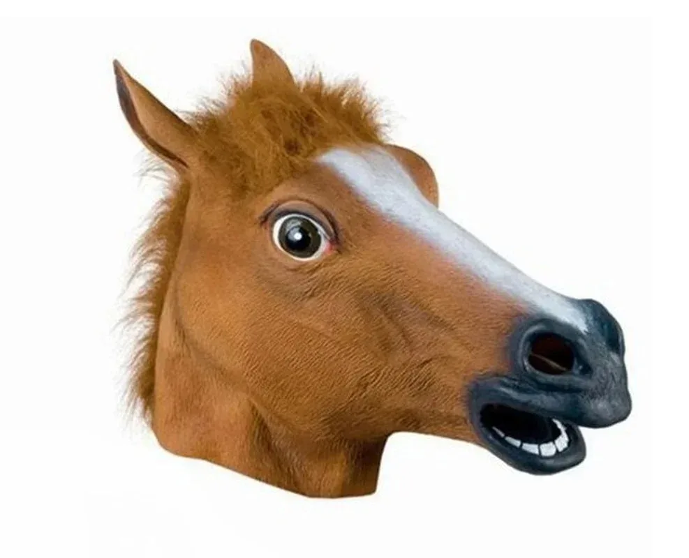 

Horse head mask, role-playing costume, party comedy Halloween horse head mask headwear