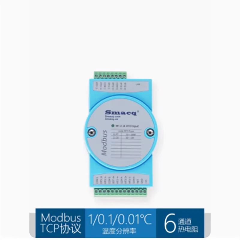 M2100 thermocouple PT100 temperature data acquisition card module recorder with 8-channel conversion to RS-485 network port TCP