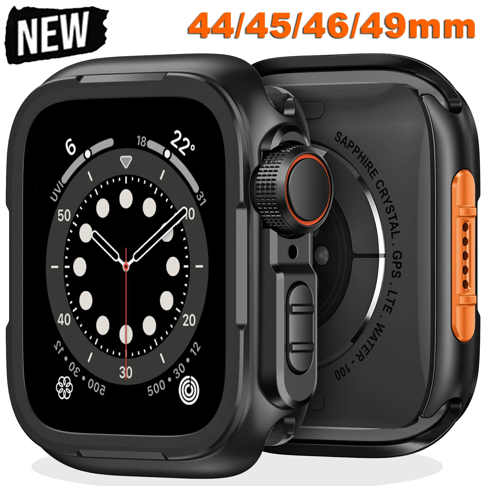 

Водонепроницаемый чехол из алюминиевого сплава для Apple Watch Ultra 3/2 49 мм 46 мм 45 мм Металлический полное покрытие Iwatch Series 11 10 9 8 7 SE3 44 мм