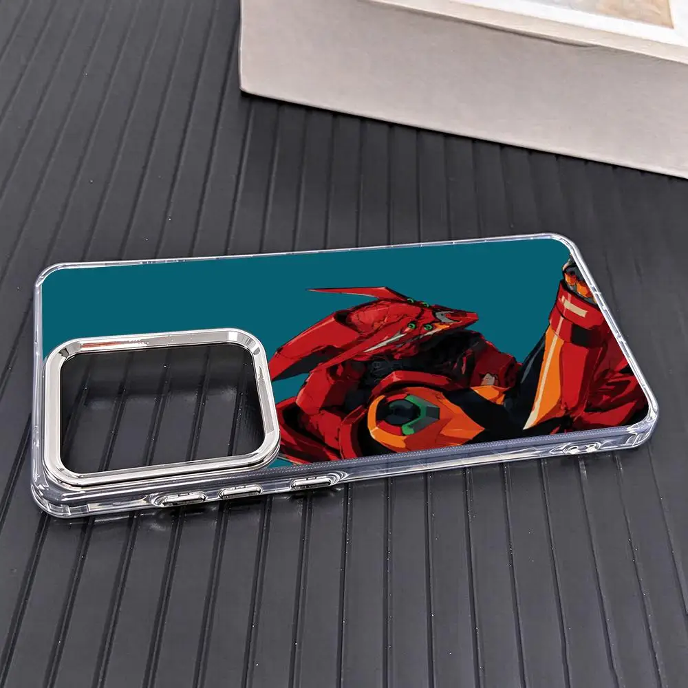 EVA E-Evangelion Phone Case For Samsung S26 S25 S24 S23 S22 S21 Plus Fe Ultra Electroplated Transparent Soft Shell