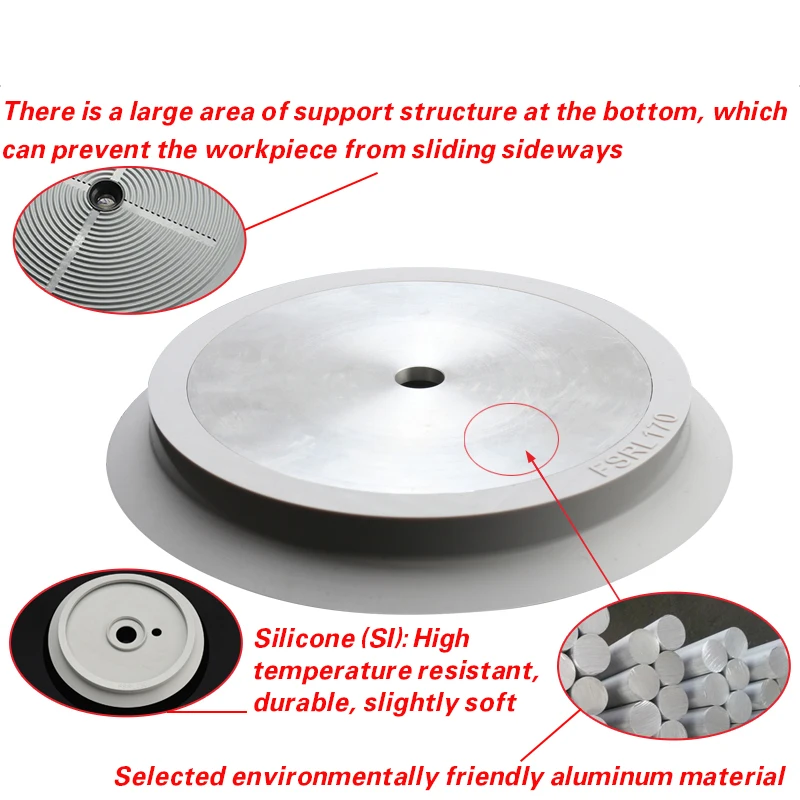 Vacuum suction cup industrial robotic arm suction cup single-layer170 230 290mm silicone strong heavy-duty pneumatic suction cup