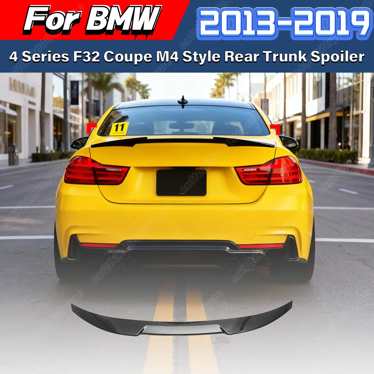 

For BMW 4 Series F32 2 Door Coupe 2013 2014 2015 2016 2017 2018 2019 Car Trunk M4 Style Rear Spoiler Wing Body Modification Kit