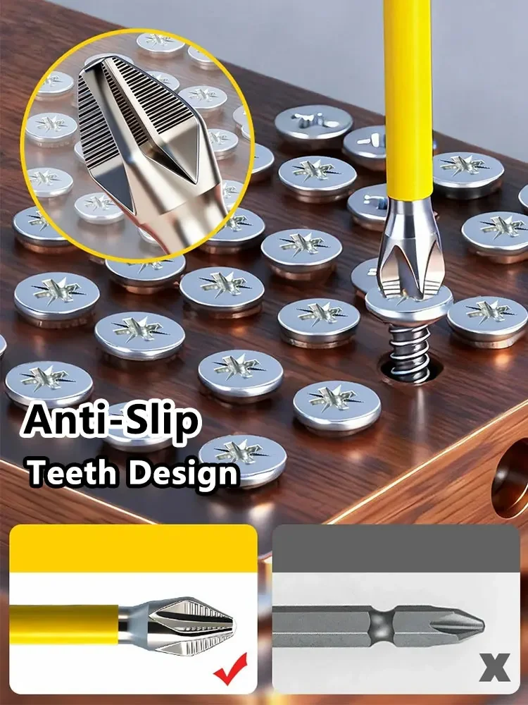 Magnetic PH2 Spring Screwdriver Bits Anti Slip 60 90 110mm 1/4 Inch Hex Shank Drill Bit Electric Screwdriver Repair Hand Tool