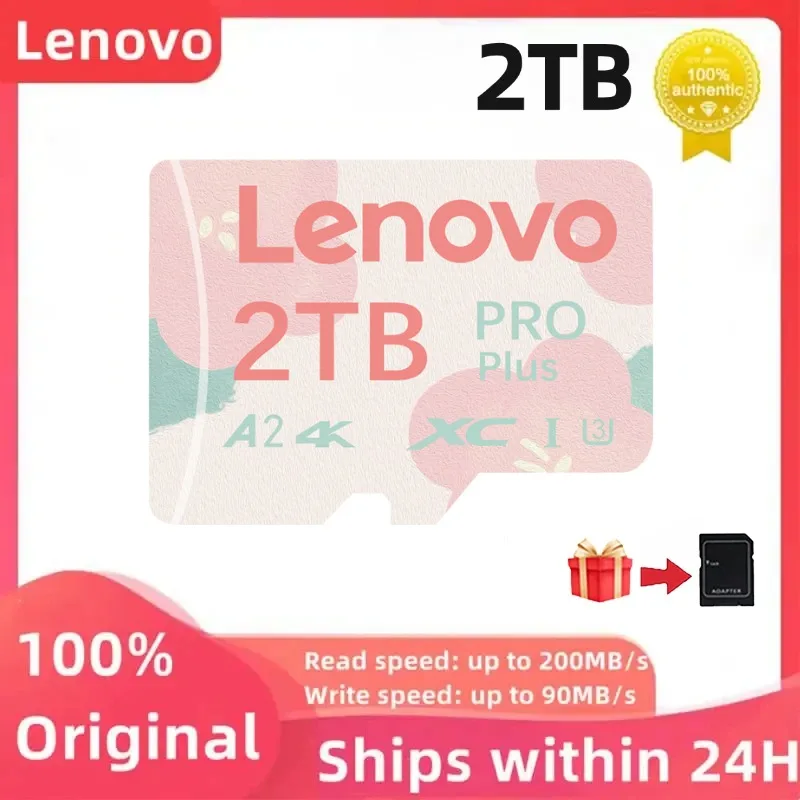 Lenovo High Speed SD/TF Flash Memory Card 1TB 2TB Micro TF SD Card V60 4K Professional Camera Memory Card C10 For Ultra-HD Video