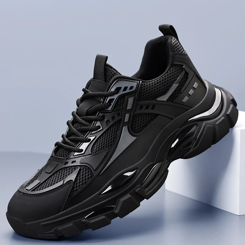 

Мужские кроссовки, повседневные спортивные прогулочные кроссовки, мужские черные высококачественные трендовые баскетбольные кроссовки на платформе для бега для мужчин 2025