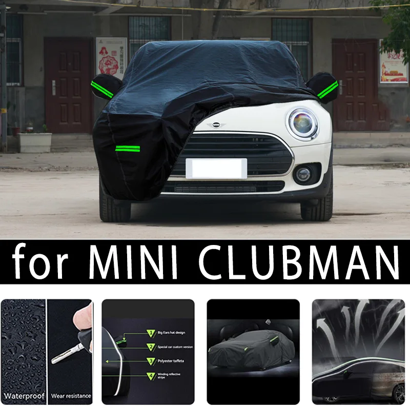 

Для MINI CLUBMAN наружная защита полные автомобильные чехлы для снега солнцезащитный водонепроницаемый пыленепроницаемый внешний автомобильные аксессуары