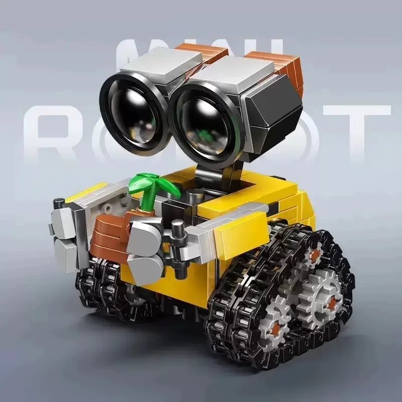 Cute Wall-E Robot Building Block Toy, with a Rotatable and Adjustable Body, Suitable as a New Year/Christmas Gift for Children