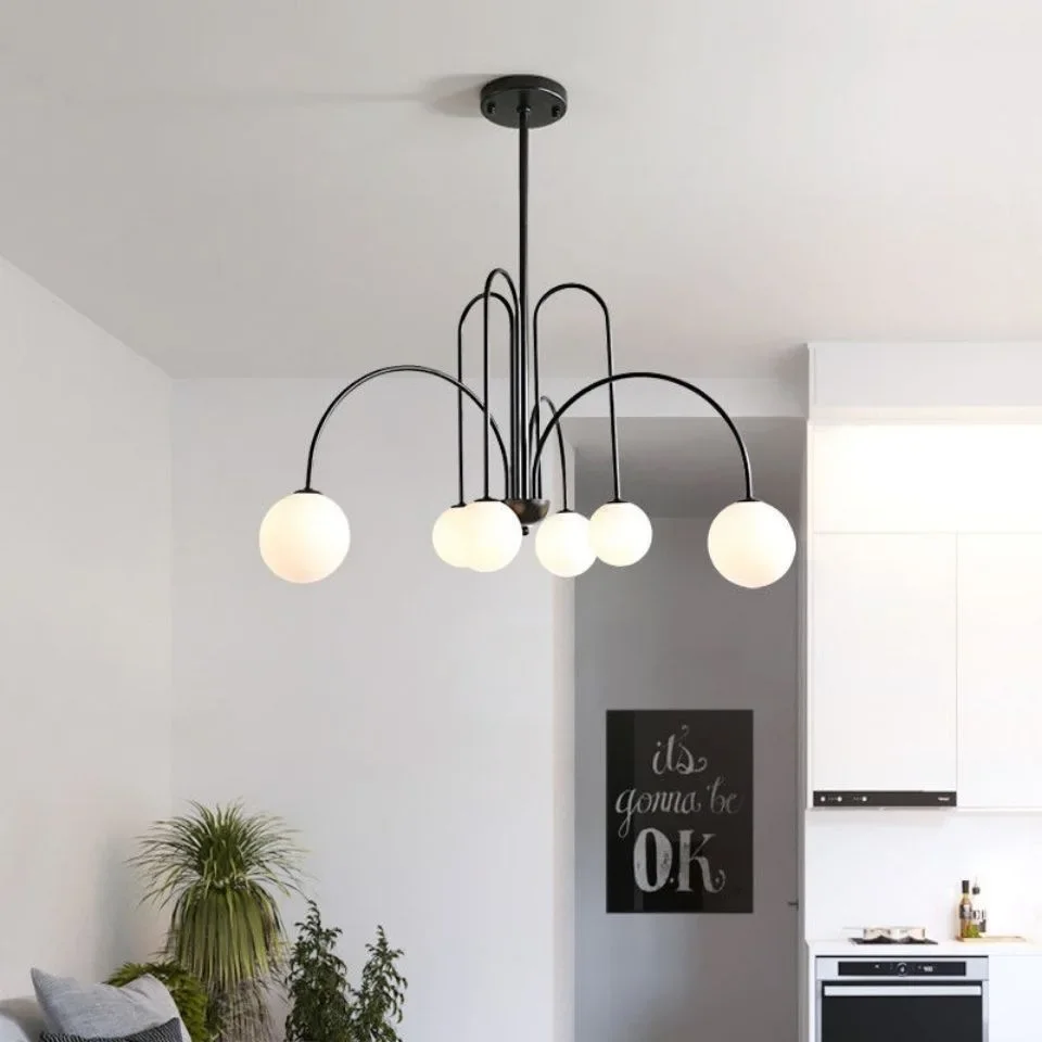 

Nordic Minimalist Led Pendant Light for Living Room Restaurant Lamp Cafe Clothing Store Art Chandelier Home Decor Light Fixture