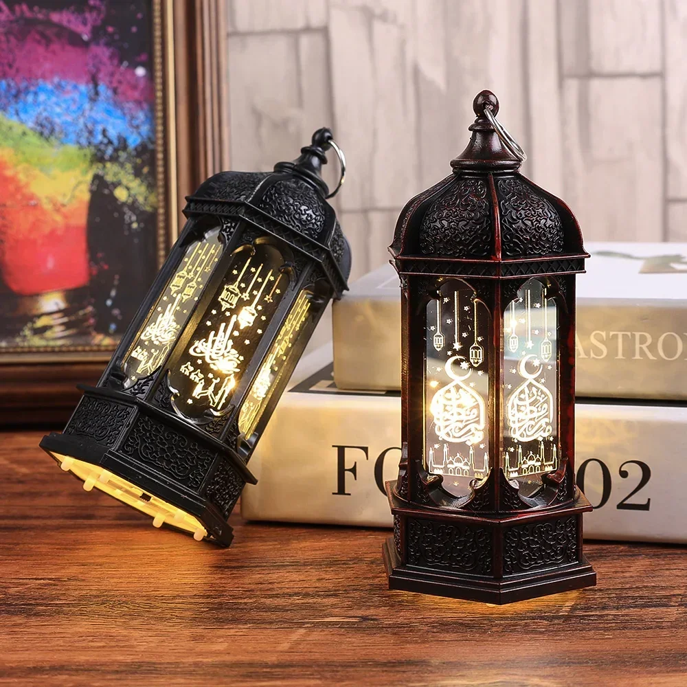 Retro LED Lamp Ramadan Electronic Light Ramadan Ornament Night Light Islamic Muslim Party Decor Ramadan Light Eid Al Adha Gift