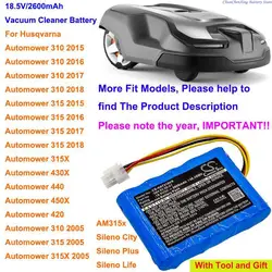 Cameron Sino 2600mAh Battery for Husqvarna Automower 310, Automower 315,  Automower 315X, please note the year, IMPORTANT!!!