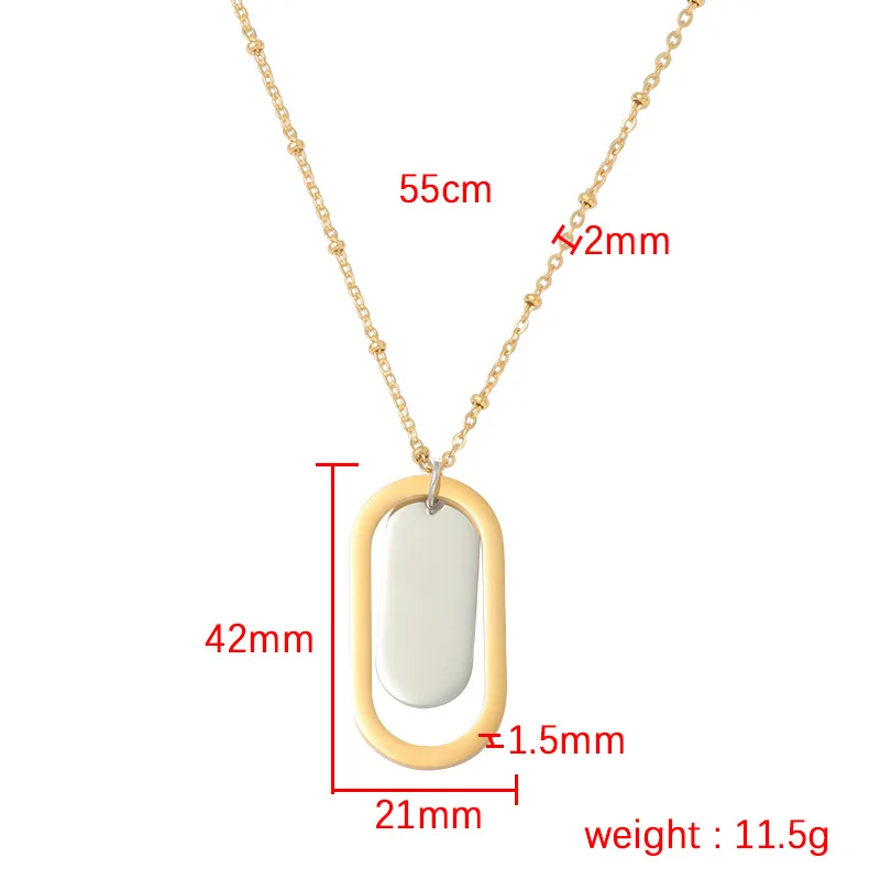 Stainless Steel Military Plate Necklace Blank To Record Metal Dogtag Choker For Engraving Rectangulo De Acero Para Collar 10pcs