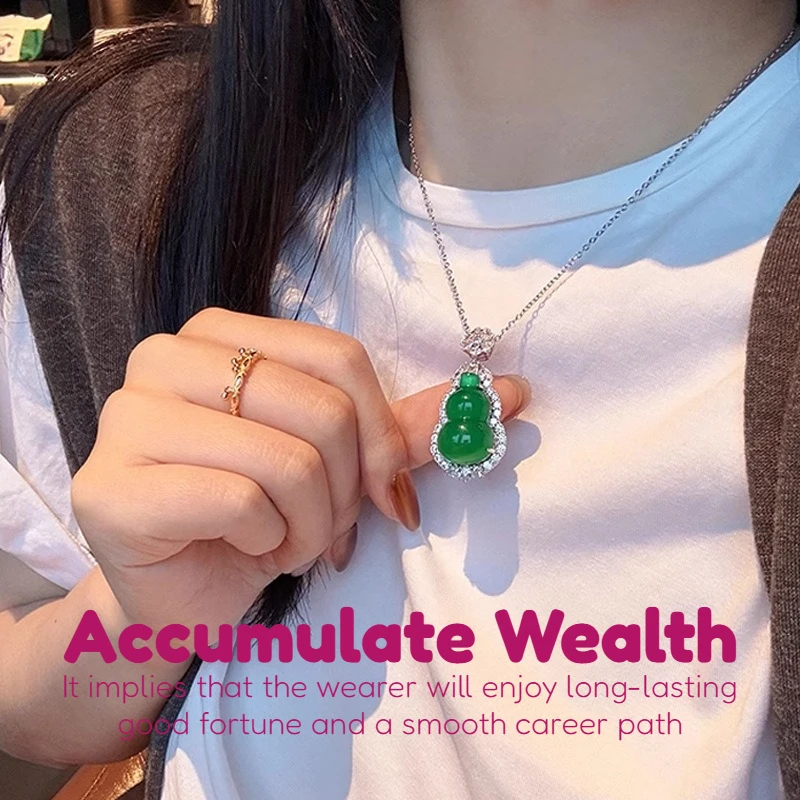 

Подвеска из тыквы, халцедона, зеленого агата, женские цепочки на ключицы, удача и накопление богатства, ювелирные изделия, ожерелья, счастливый дизайн