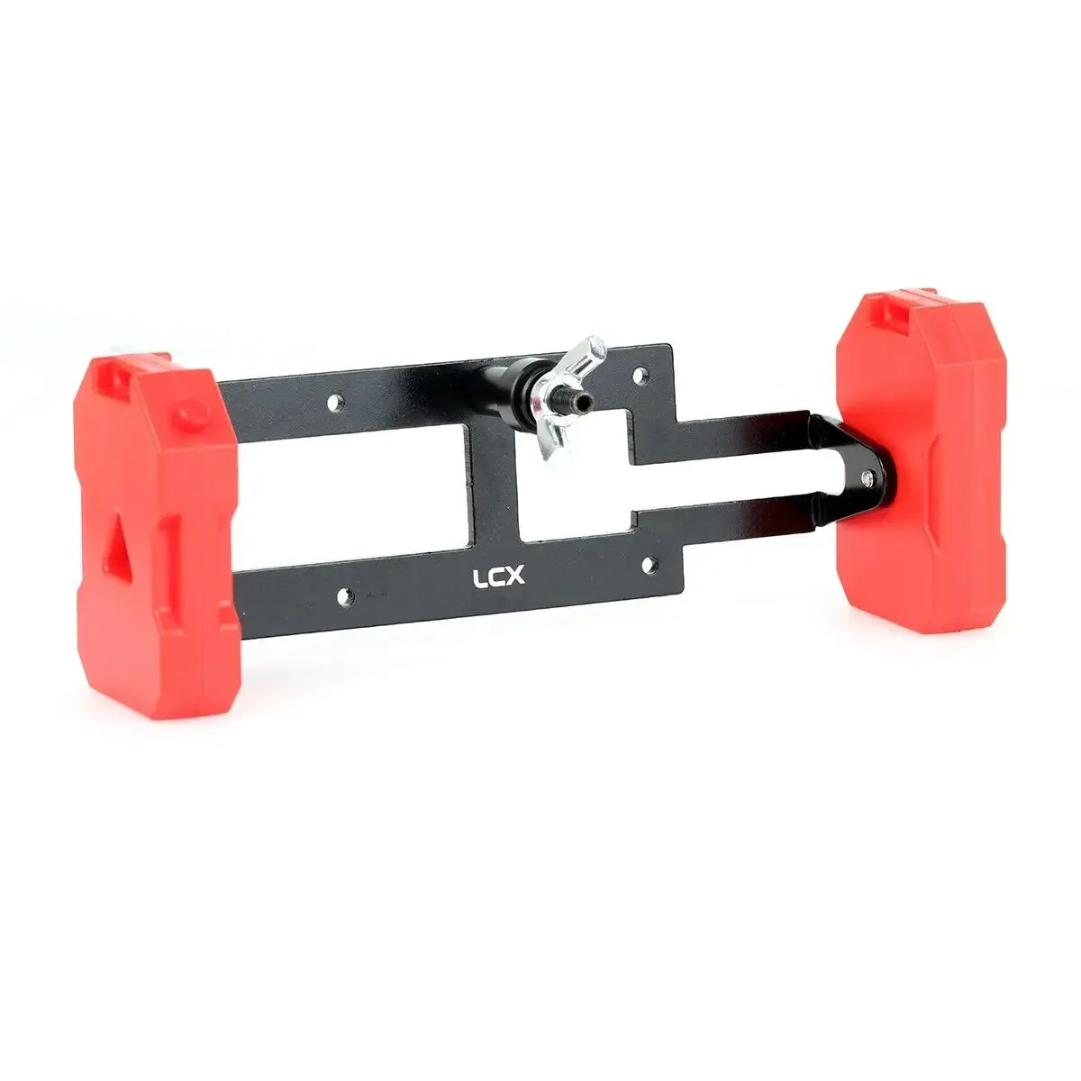 LCX Racing 1/10 RC Crawler Auto Reservewiel Rack Carrier met Schaal Brandstoftank voor TRX4 TRX6 SCX10 II III Gen8 Upgrades Accessoires