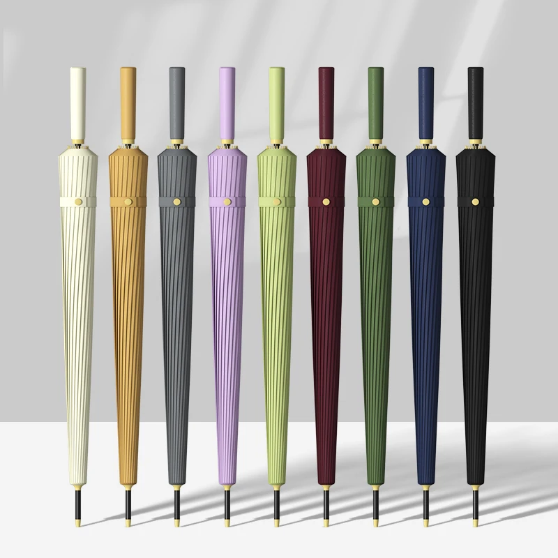 

24-Bone long-handled umbrella, large, enlarged, reinforced and thickened, storm-resistant umbrella