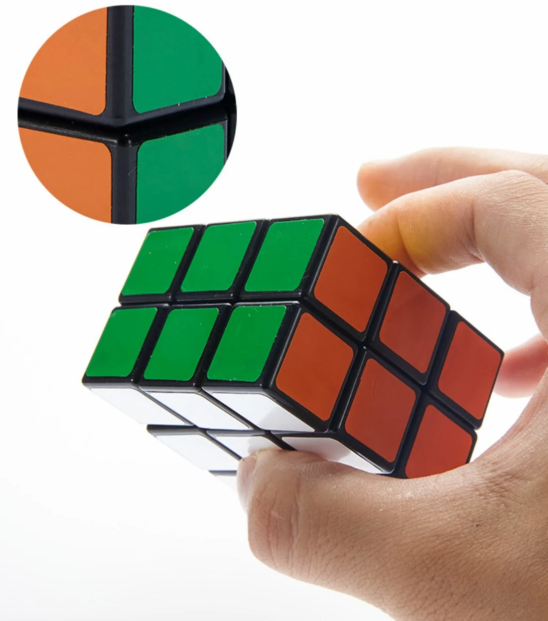 Lanlan 2X3X3 Zwarte Sticker Snelheidskubus 233 Magische Kubus Professionele Hersenen Teaser Puzzel Speelgoed Onderwijs Speelgoed