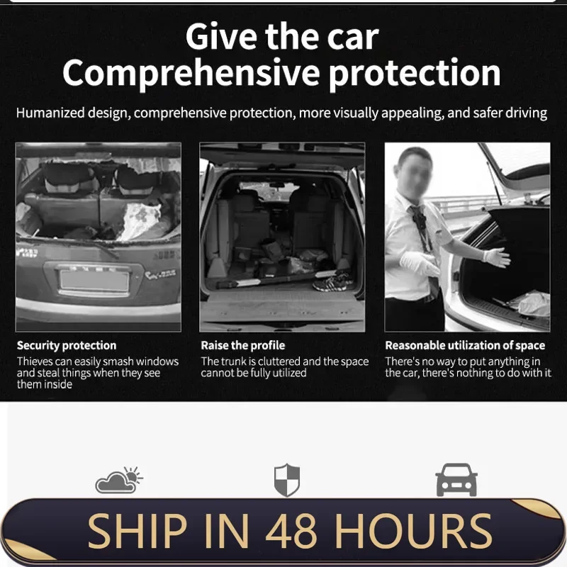 

For Lincoln Aviator 2020 2021 2022 2023 2024 2025 Car Trunk Storage Covers Retractable Curtain Cargo Shelter Accessories