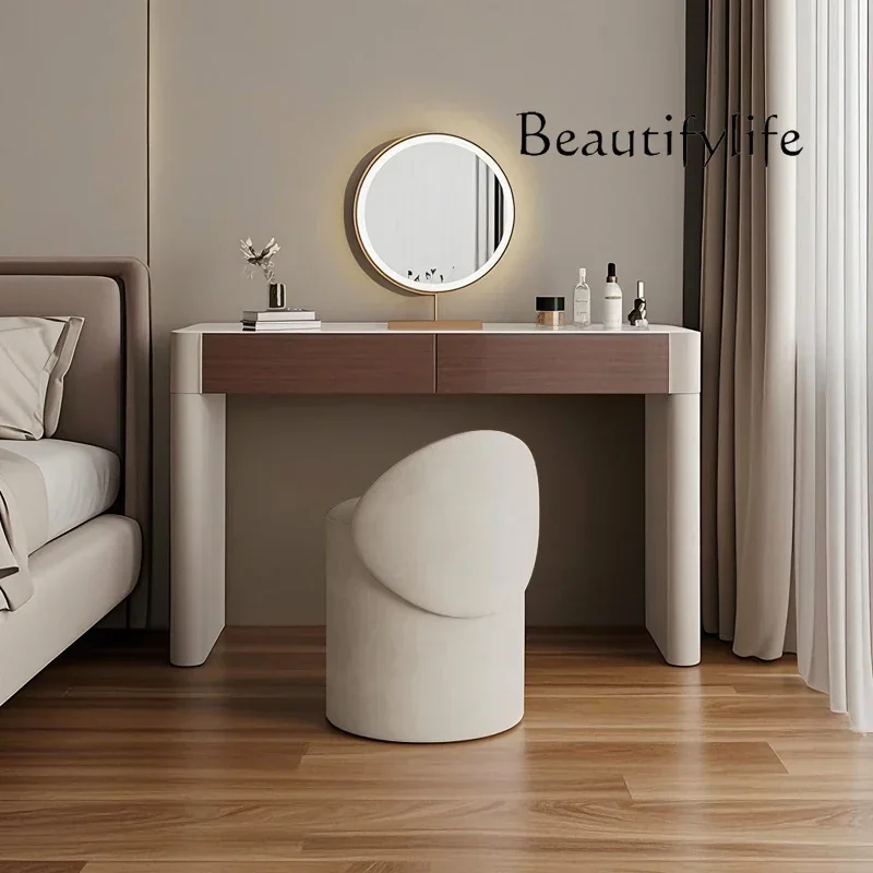 X Houten Bruine Kaptafel Des Lade Europese Moderne Hoek Make-up Vanity Bureau Ruimtebesparend Coiffeuse De Chambre Meubels Ho