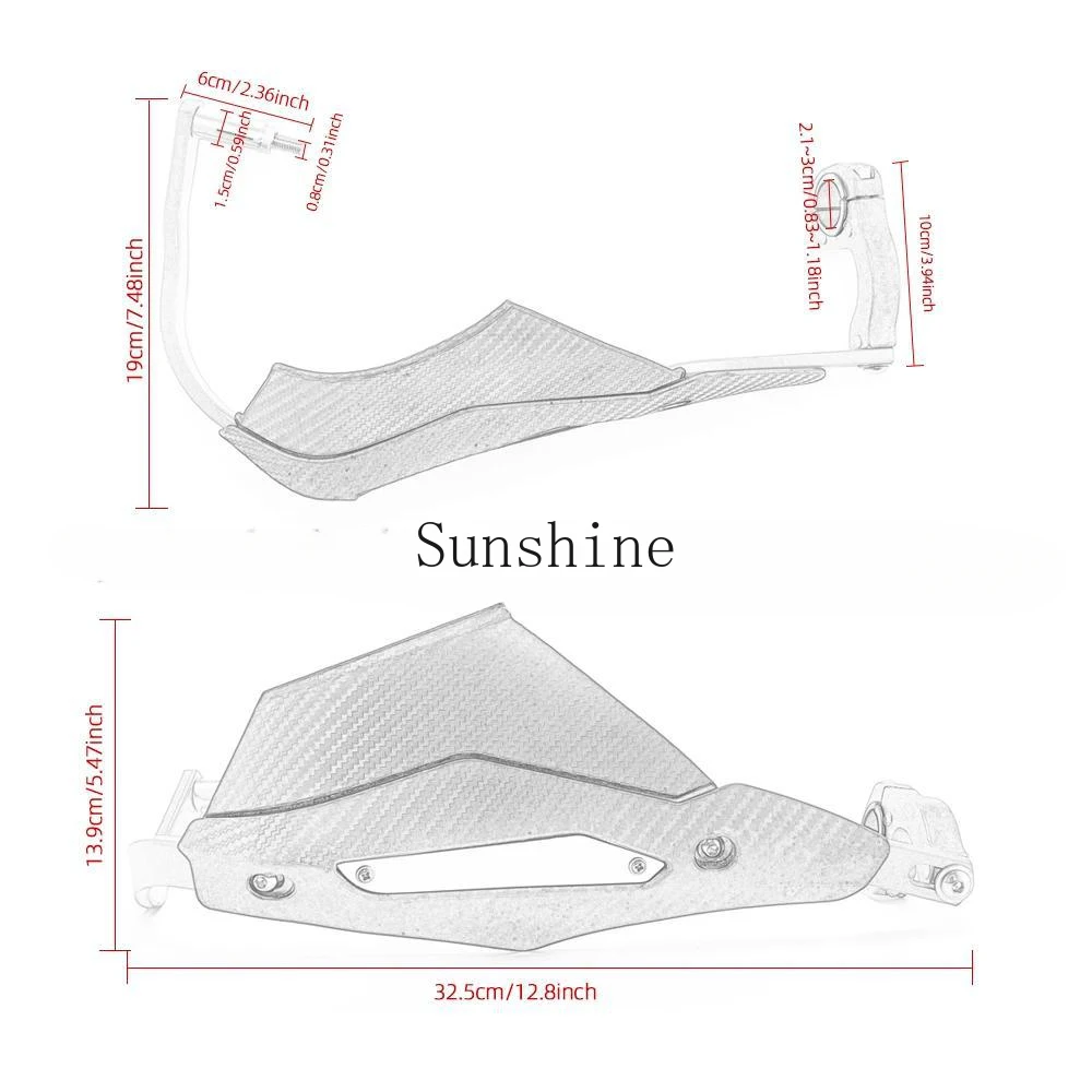 Off-road motorcycle modification accessories, hand guard KTM variable diameter, aluminum bow protection, anti-drop windshield