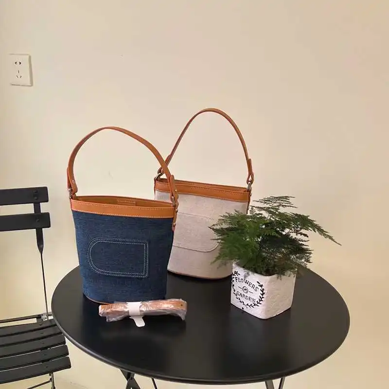 

Женская сумка-кроссбоди Faion в стиле пэчворк из винтажного денима и холста с ручками для повседневного использования, модель Buet Sle