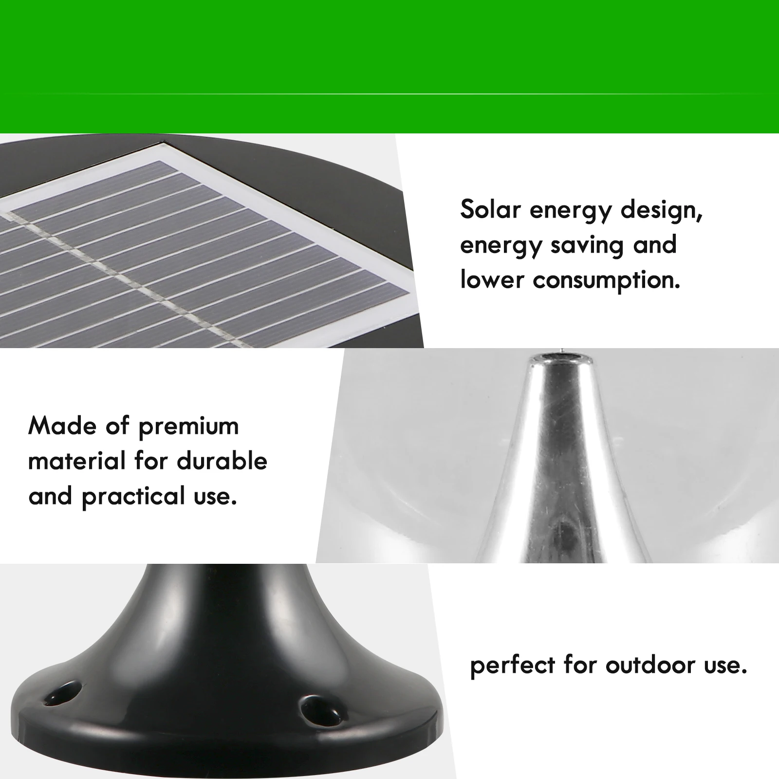 

Solar Post Lamp LED Garden Lawn Light Durable Waterproof Outdoor L scape Lighting Scene Deck Fence Patio Pathways