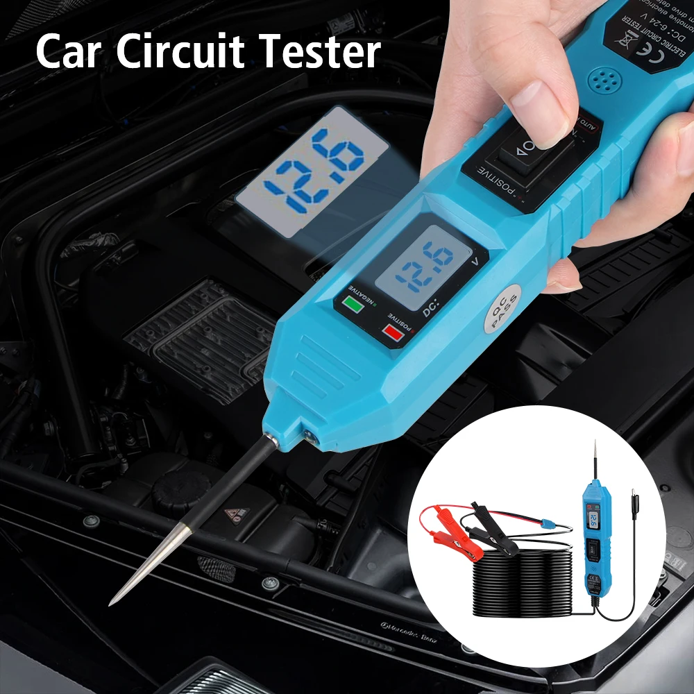 Digital LCD Display Probe Pen 12V/24V Voltage Test Multifunctional Diagnostic Tool Car Electrical System Tester