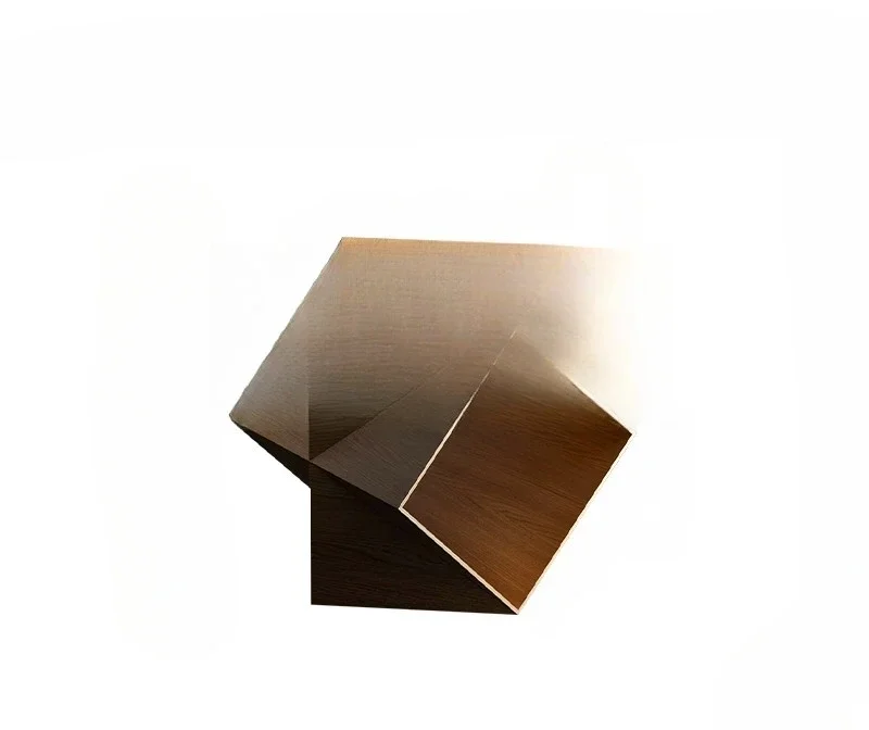 A Polyhedral corner few solid wood creative art sofa edge few solid wood simple movable coffee table