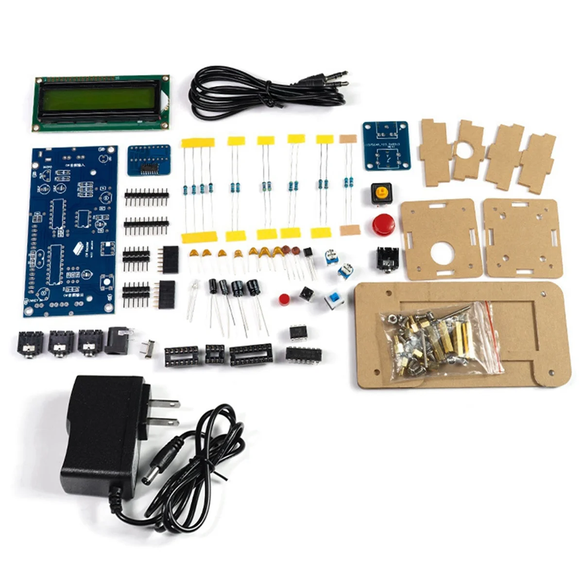 Decoder Morse Code Reader Translato DIY Kits CW Morse Code Exercise Decoder Kit Ham Radio with Digital LCD US Plug XY