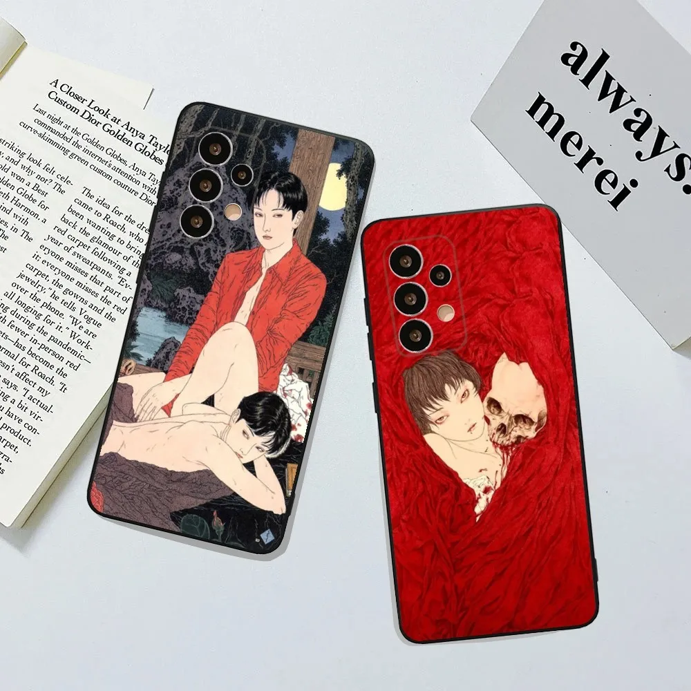 Artist Takato Yamamoto Phone Case For Samsung Galaxy A13,A21s,A22,A31,A32,A52,A53,A71,A80,A91 Soft Black Cover