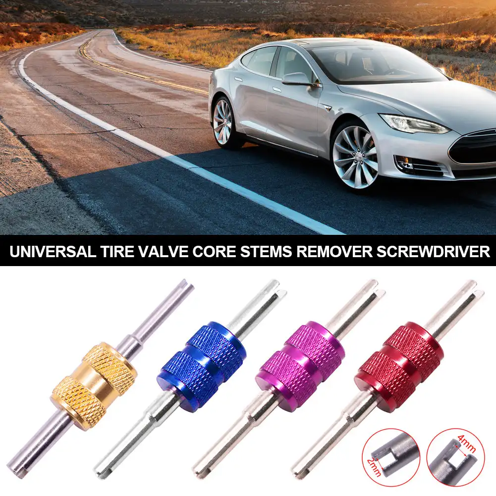 Universal Car Tire Valve Core Stems Remover Screwdriver Auto Truck Bicycle Wheel Stems Repair Tool Dual Use Car Tire Remover